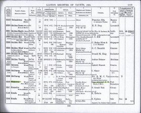 Gometra sul Lloyd's Register of Yacht del 1926 - Gometra1925