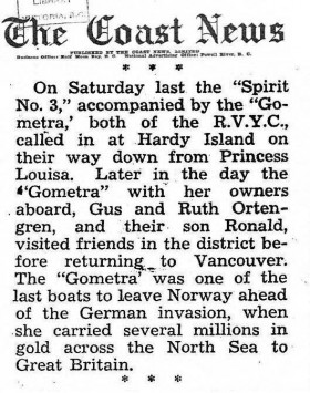 Article "The Coast News" August 9, 1946 - Gometra1925